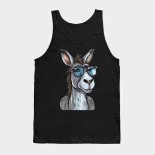 cartoon donkey wearing sunglasses Tank Top